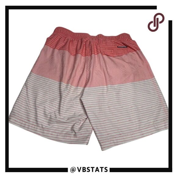 SOUTHERN TIDE  Men's Verigated Stripe Water Short Red/Pink/White Size Medium - Picture 4 of 8